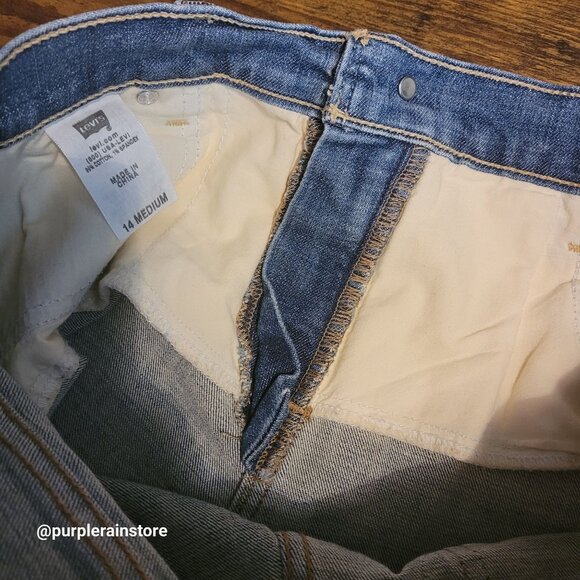 Vtg Levi's Jeans Sz 14 Perfectly Slimming 512 Bootcut High Rise Medium Wash Y2K - Picture 5 of 13